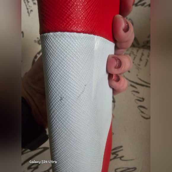 Michael Kors zip large wallet in orange/white - Picture 5 of 12